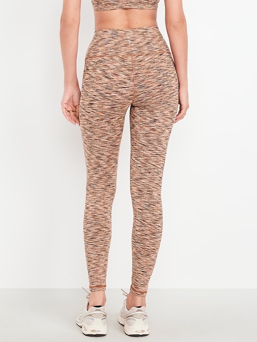 Image number 2 showing, High-Waisted Space-Dye Full-Length Leggings