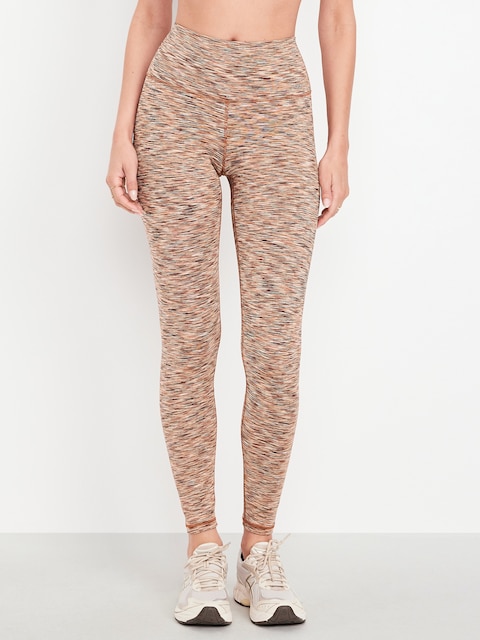 Legging teint par espacement à taille haute pleine longueur.