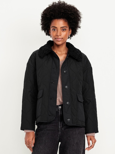 Quilted Nylon Jacket - Black Jack