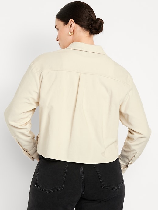 Image number 6 showing, Cropped Button-Down Corduroy Shirt