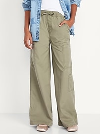 Image number 1 showing, Pull-On Super Baggy Cargo Pants for Girls