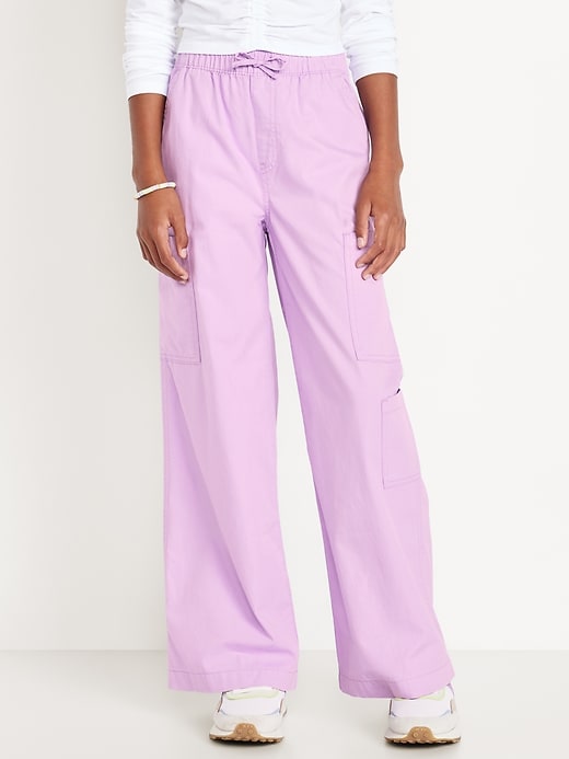Image number 1 showing, Pull-On Super Baggy Cargo Pants for Girls