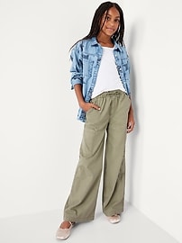 Image number 3 showing, Pull-On Super Baggy Cargo Pants for Girls