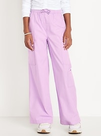 Image number 1 showing, Pull-On Super Baggy Cargo Pants for Girls
