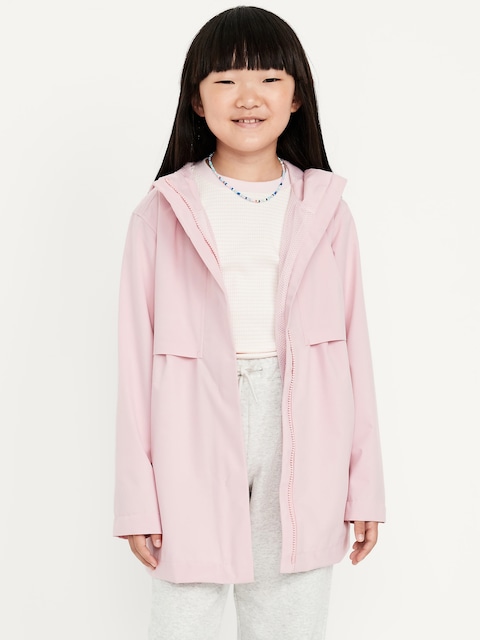 Veste hydrorésistante à capuchon pour fille