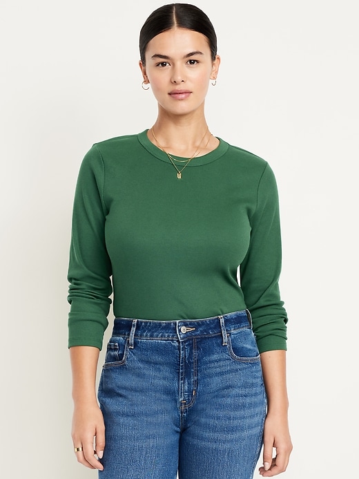 Image number 4 showing, Snug Long-Sleeve Crew-Neck T-Shirt