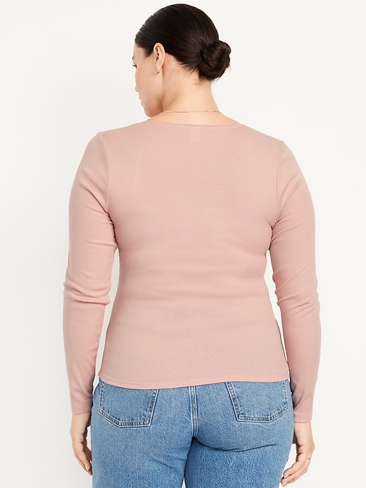 Image number 6 showing, Long-Sleeve Square-Neck Top