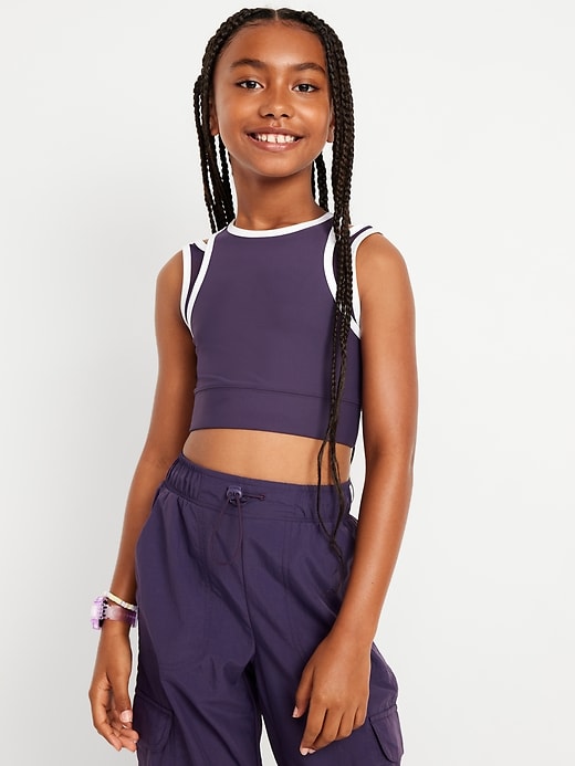 Image number 3 showing, PowerSoft Strappy Longline Sports Bra for Girls