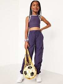 Image number 1 showing, PowerSoft Strappy Longline Sports Bra for Girls
