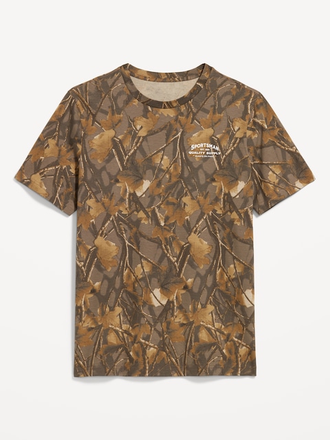 T-shirt ras du cou à imprimé - Motif Camouflage