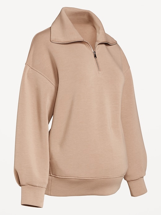 Image number 6 showing, Maternity Bounce Fleece Half-Zip Pullover