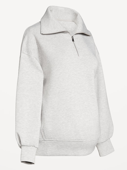 Image number 1 showing, Maternity Bounce Fleece Half-Zip Pullover