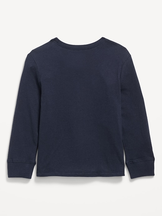 Image number 2 showing, Long-Sleeve Pocket T-Shirt for Toddler Boys