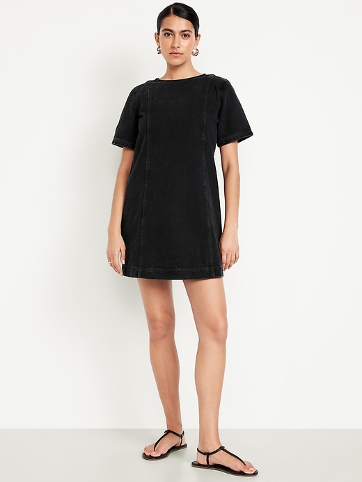 Image number 1 showing, Denim Mini Dress