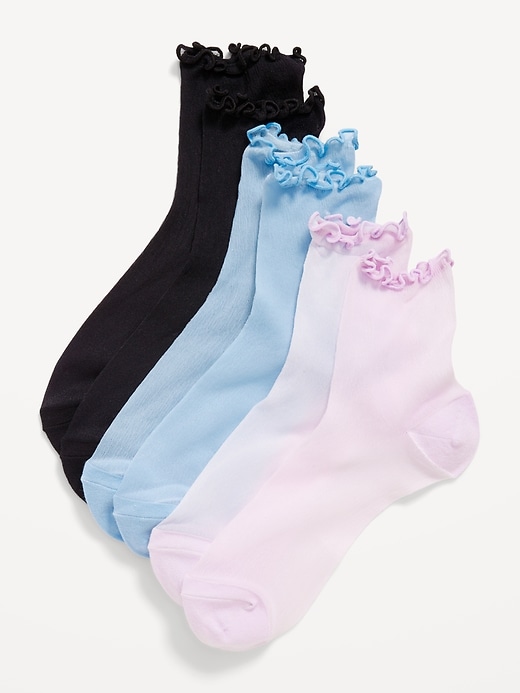 Image number 1 showing, Sheer Crew Sock 3-Pack for Women
