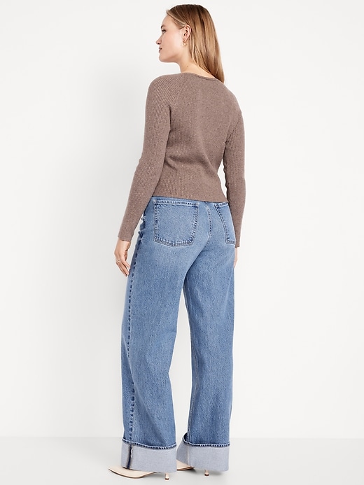 Image number 5 showing, Extra High-Waisted Wide-Leg Jeans