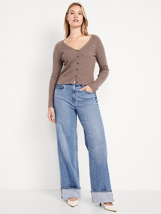 Image number 4 showing, Extra High-Waisted Wide-Leg Jeans