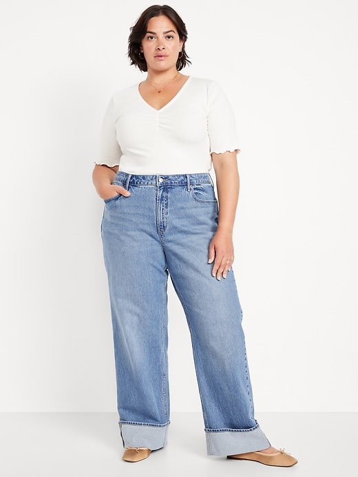 Image number 6 showing, Extra High-Waisted Wide-Leg Jeans