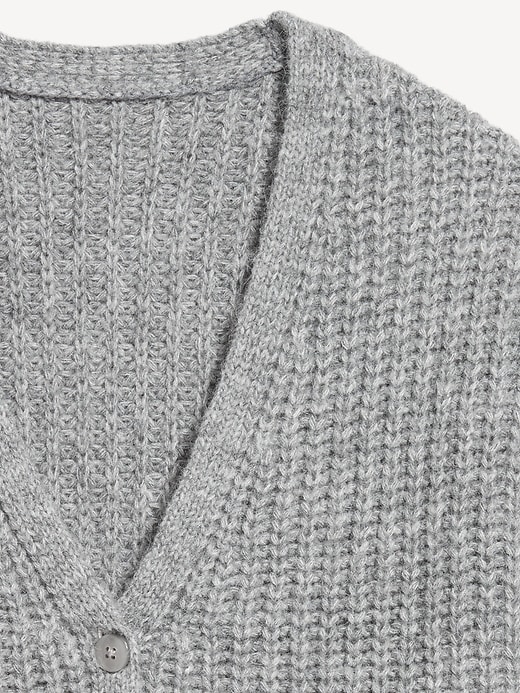 L'image numéro 5 présente Cardigan en mélange de laine à mailles perlées