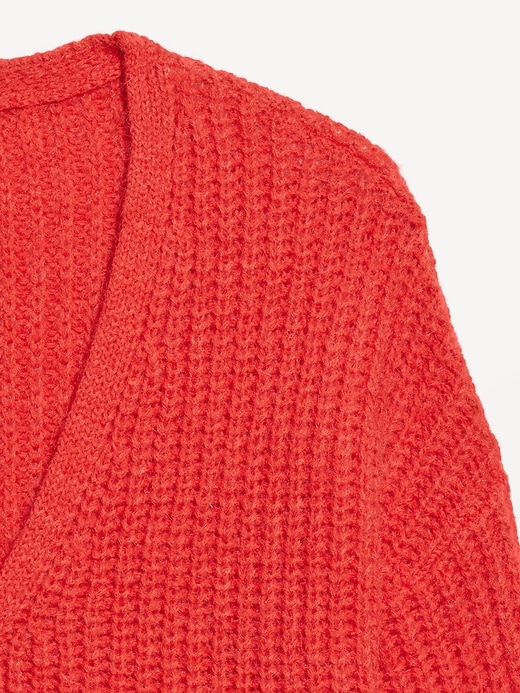 L'image numéro 5 présente Cardigan en mélange de laine à mailles perlées