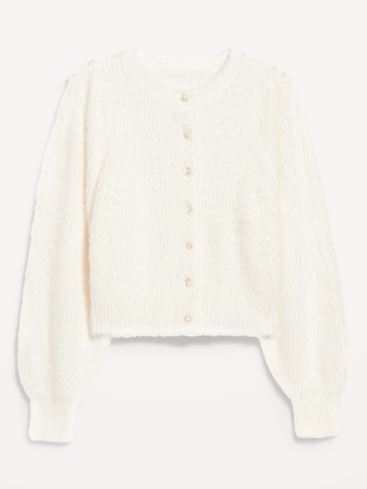 Image number 4 showing, Cropped Eyelash Cardigan Sweater