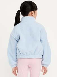 Image number 2 showing, Oversized Sherpa Zip Jacket for Girls