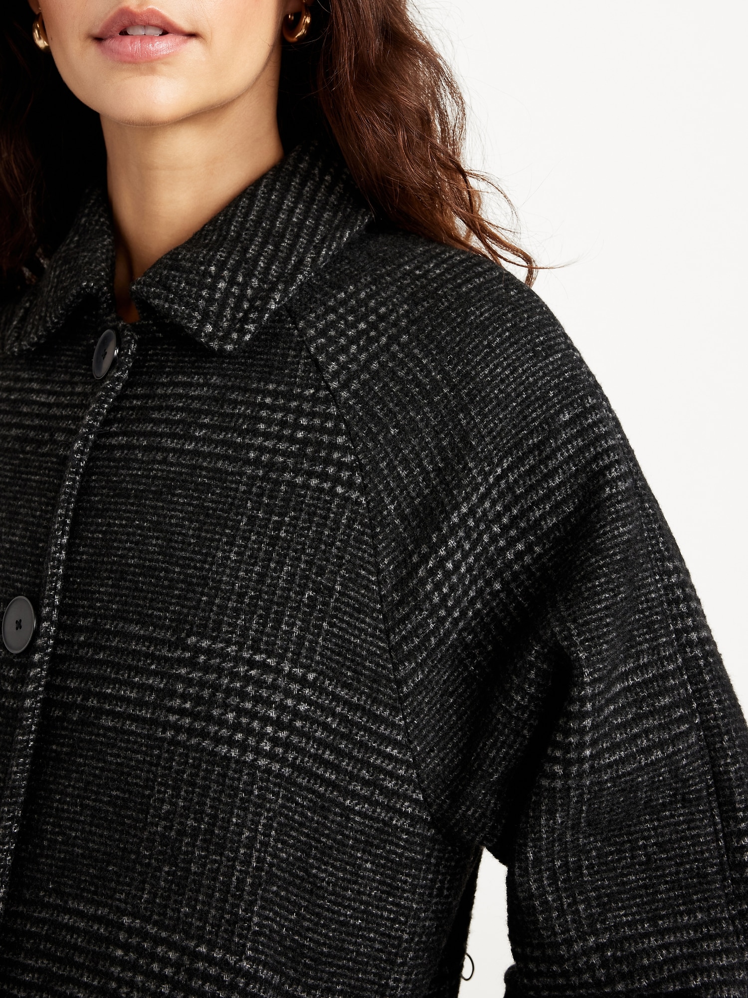 Button-Front Mac Coat