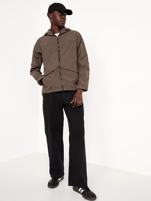 Image number 3 showing, Water-Resistant Hooded Zip Rain Jacket