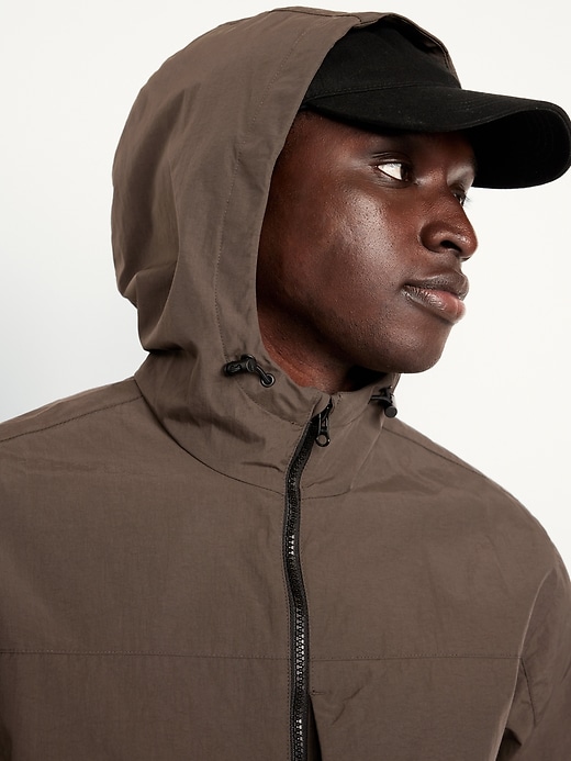 Image number 4 showing, Water-Resistant Hooded Zip Rain Jacket