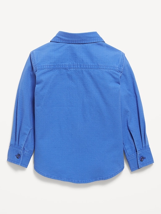 Image number 2 showing, Long-Sleeve Pocket Ripstop Shirt for Toddler Boys