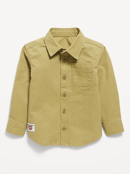 Image number 1 showing, Long-Sleeve Pocket Ripstop Shirt for Toddler Boys