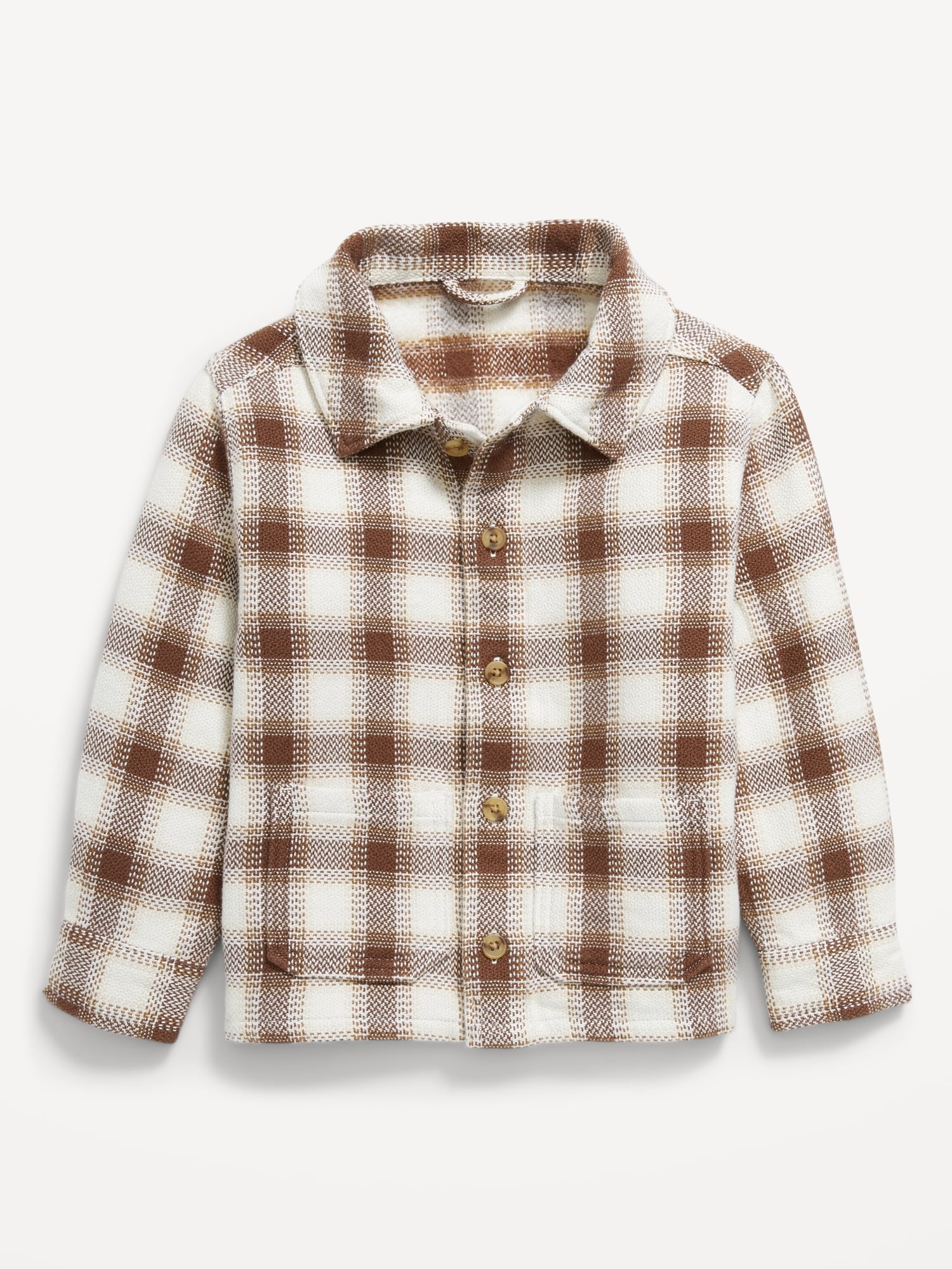 Long-Sleeve Plaid Flannel Pocket Shirt for Toddler Boys Old Navy