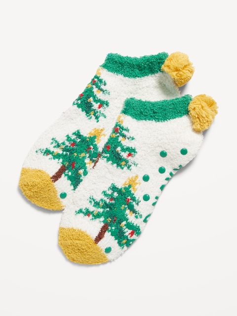 Cozy Ankle Socks for Women - Christmas Tree