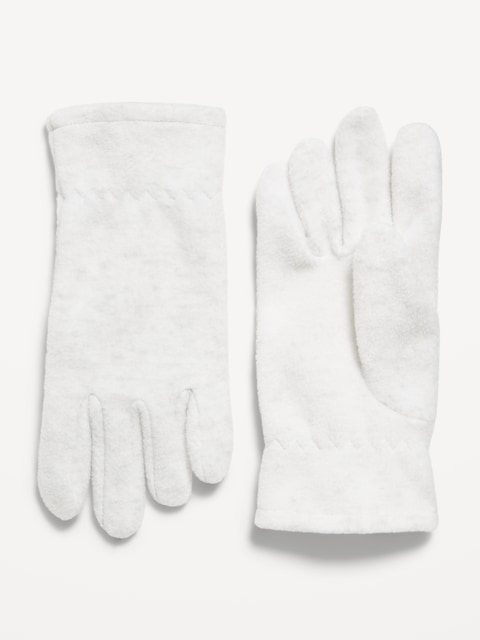 Gender-Neutral Go-Warm Microfleece Gloves for Kids - Light Heather Gray