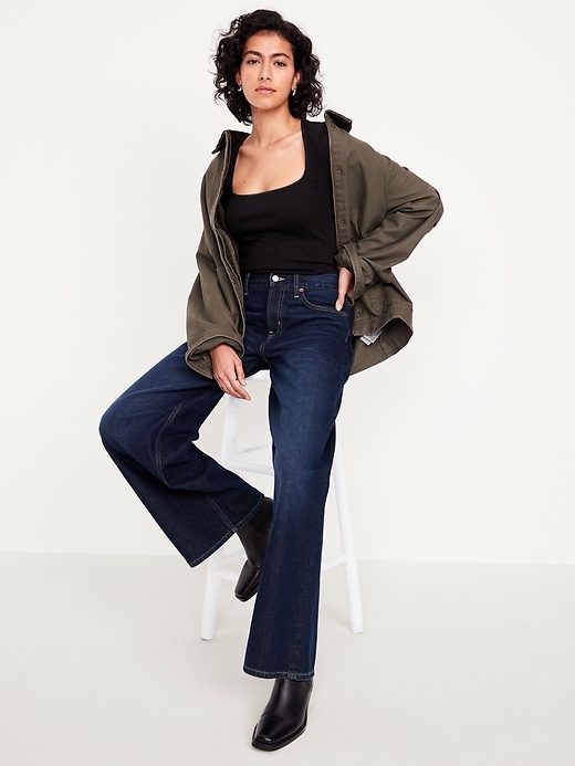 Image number 3 showing, Long-Sleeve Square-Neck Top