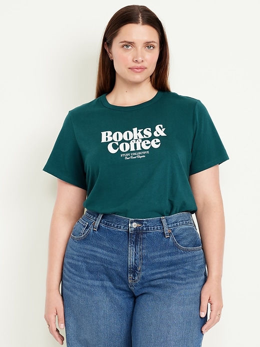 L'image numéro 7 présente T-shirt passe-partout ras du cou à imprimé