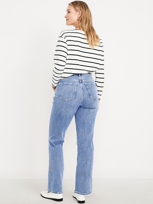 Image number 5 showing, Extra High-Waisted Straight Jeans