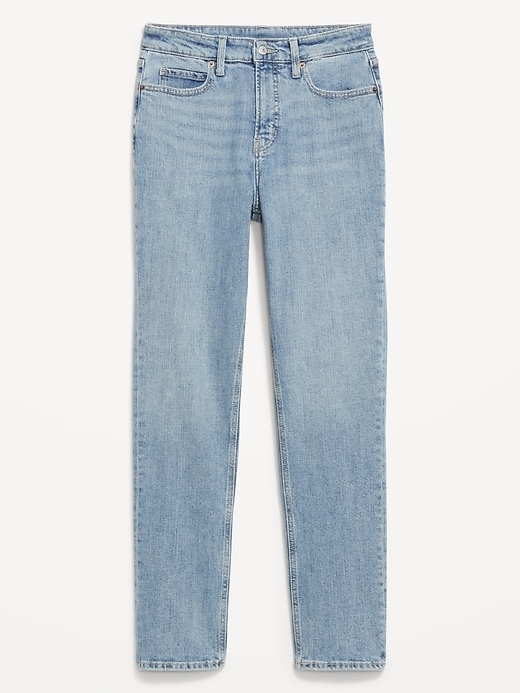 Image number 6 showing, Extra High-Waisted Straight Jeans