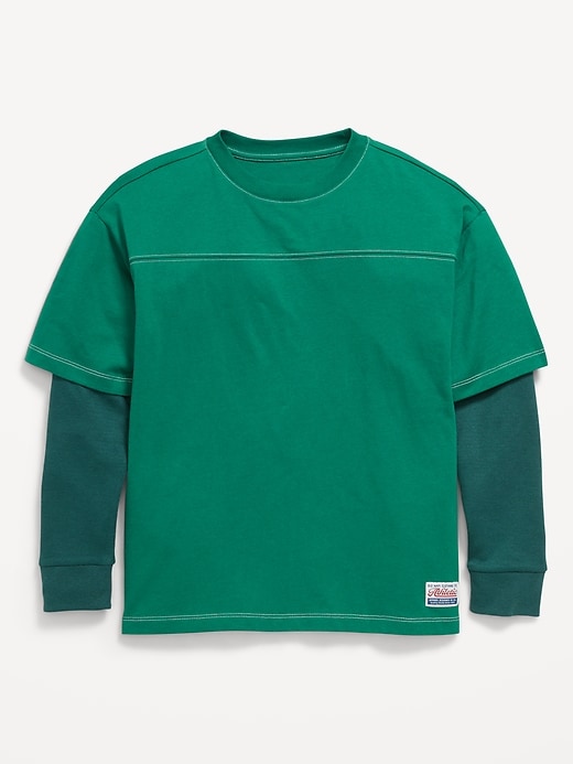 L'image numéro 2 présente T-shirt surdimensionné 2-en-1 pour garçon