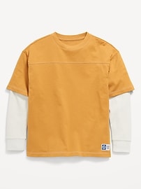L'image numéro 2 présente T-shirt surdimensionné 2-en-1 pour garçon