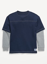 L'image numéro 2 présente T-shirt surdimensionné 2-en-1 pour garçon