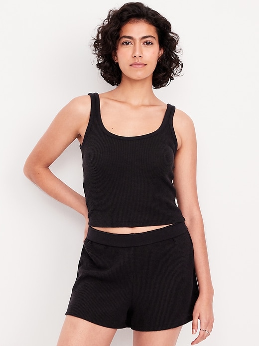 Image number 1 showing, Cozy Waffle Pajama Tank Top
