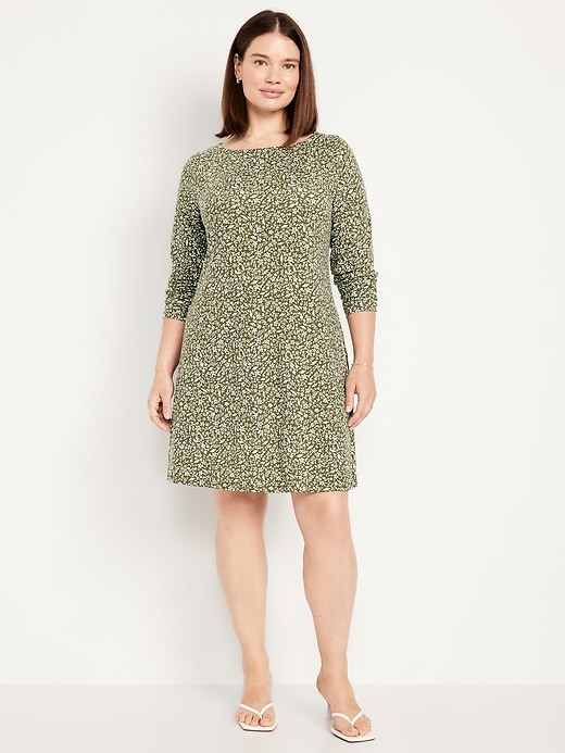 Image number 6 showing, Long-Sleeve Mini Swing Dress