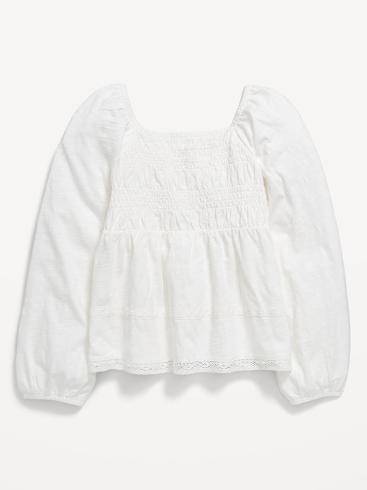 Image number 3 showing, Long-Sleeve Smocked Top for Girls