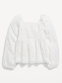 Image number 3 showing, Long-Sleeve Smocked Top for Girls