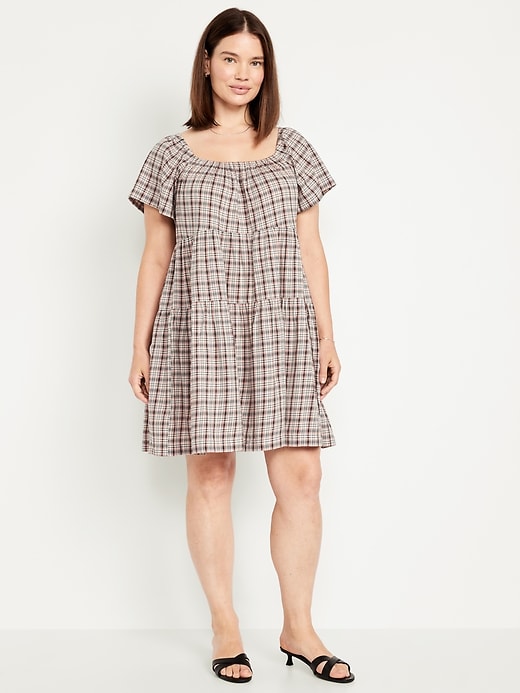 Image number 4 showing, Tiered Mini Swing Dress