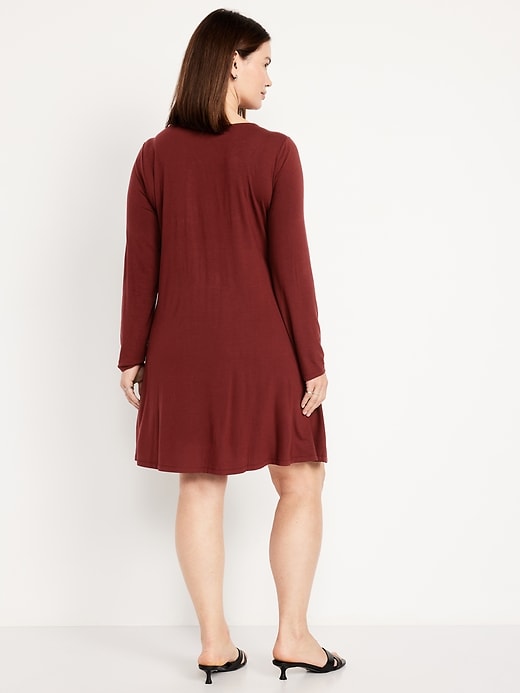 Image number 6 showing, Long-Sleeve Mini Swing Dress