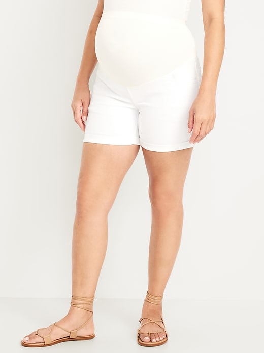 Image number 7 showing, Maternity Full-Panel WOW OG Short -- 5-inch inseam