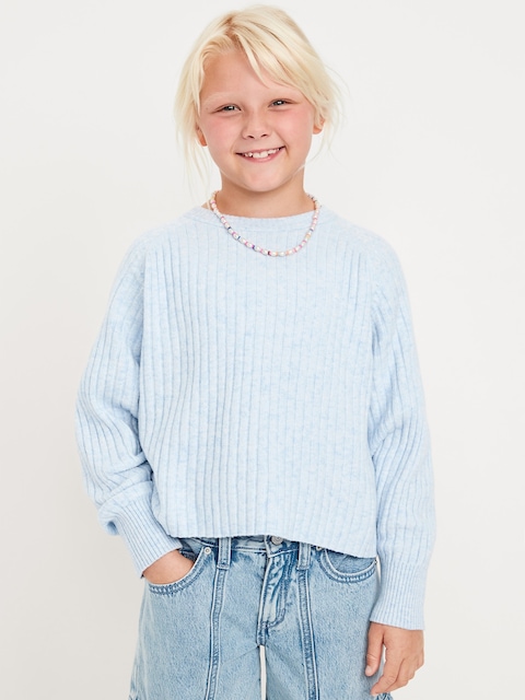 SoSoft Long-Sleeve Ribbed Sweater for Girls