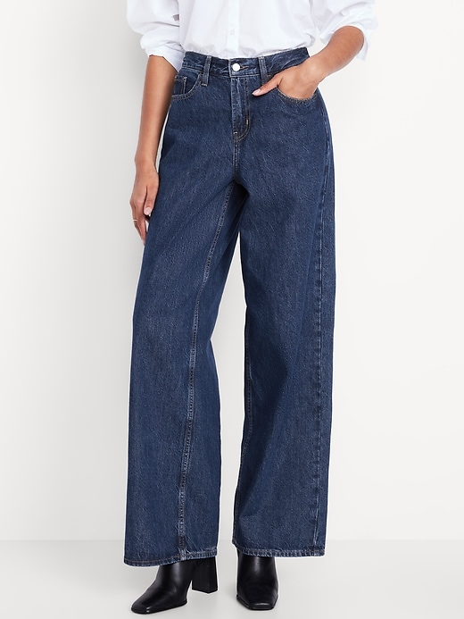 Image number 2 showing, Mid-Rise Wow Baggy Wide-Leg Jeans